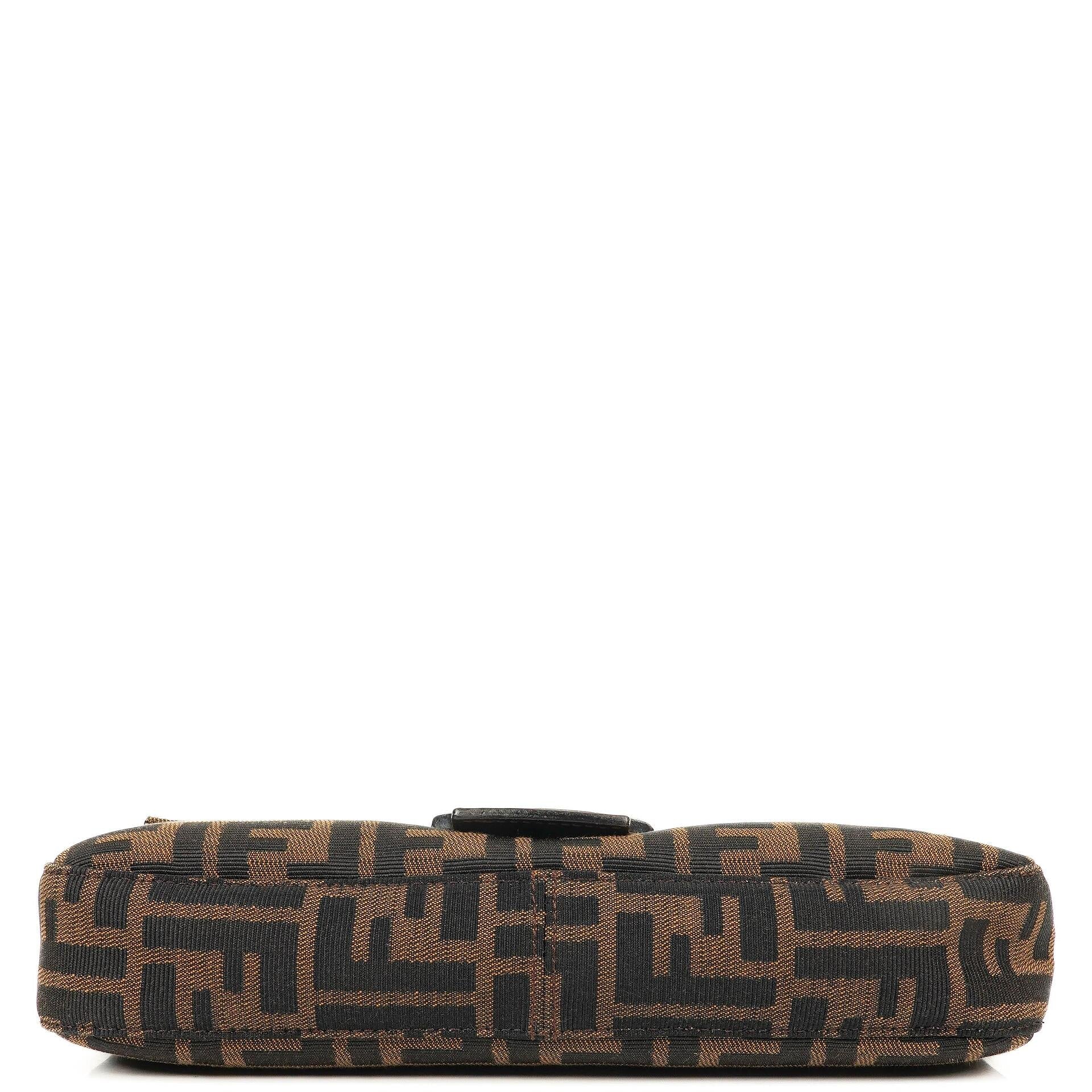 Fendi Zucca Baguette FF Schultertasche Braun