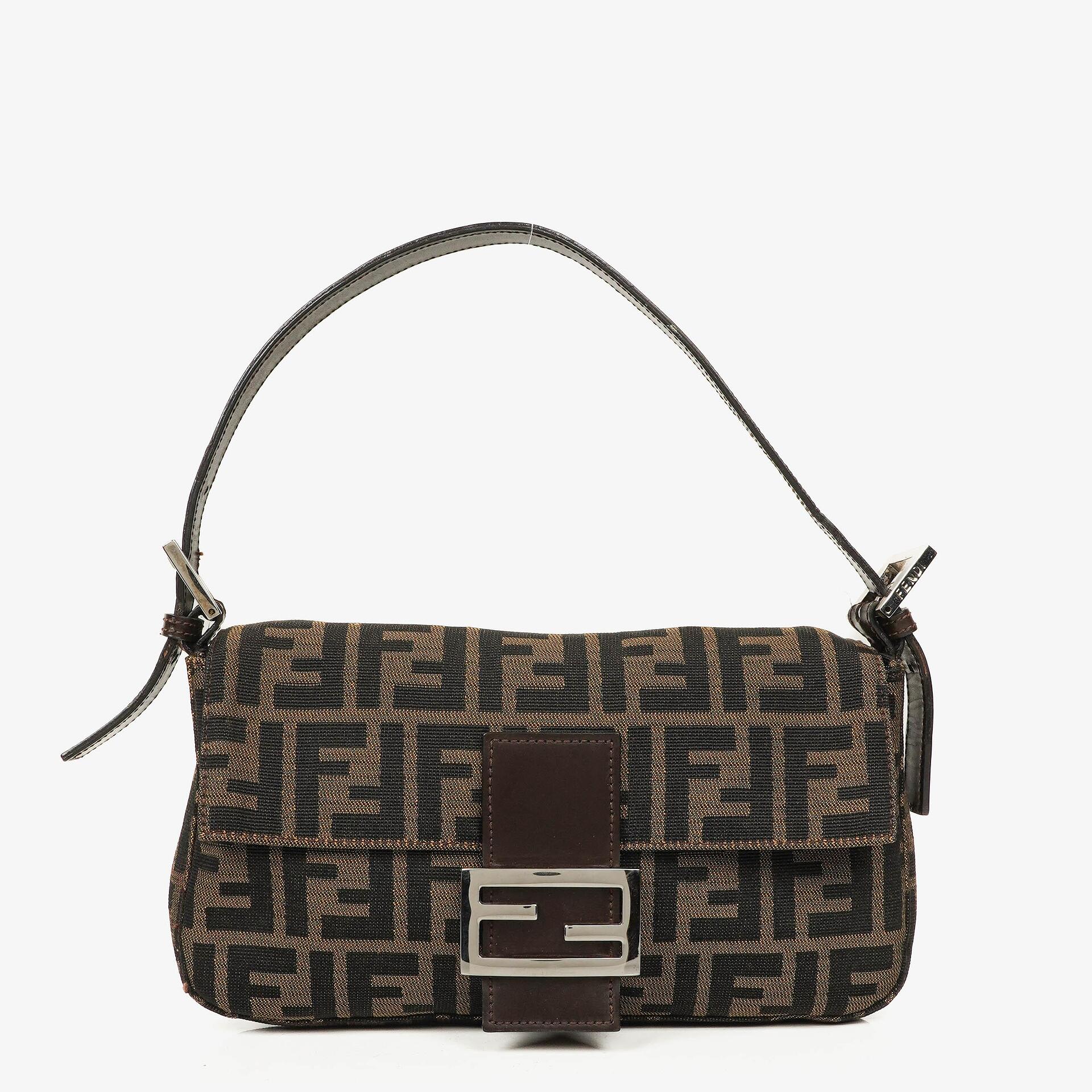 Fendi Zucca Baguette FF Schultertasche in Braun