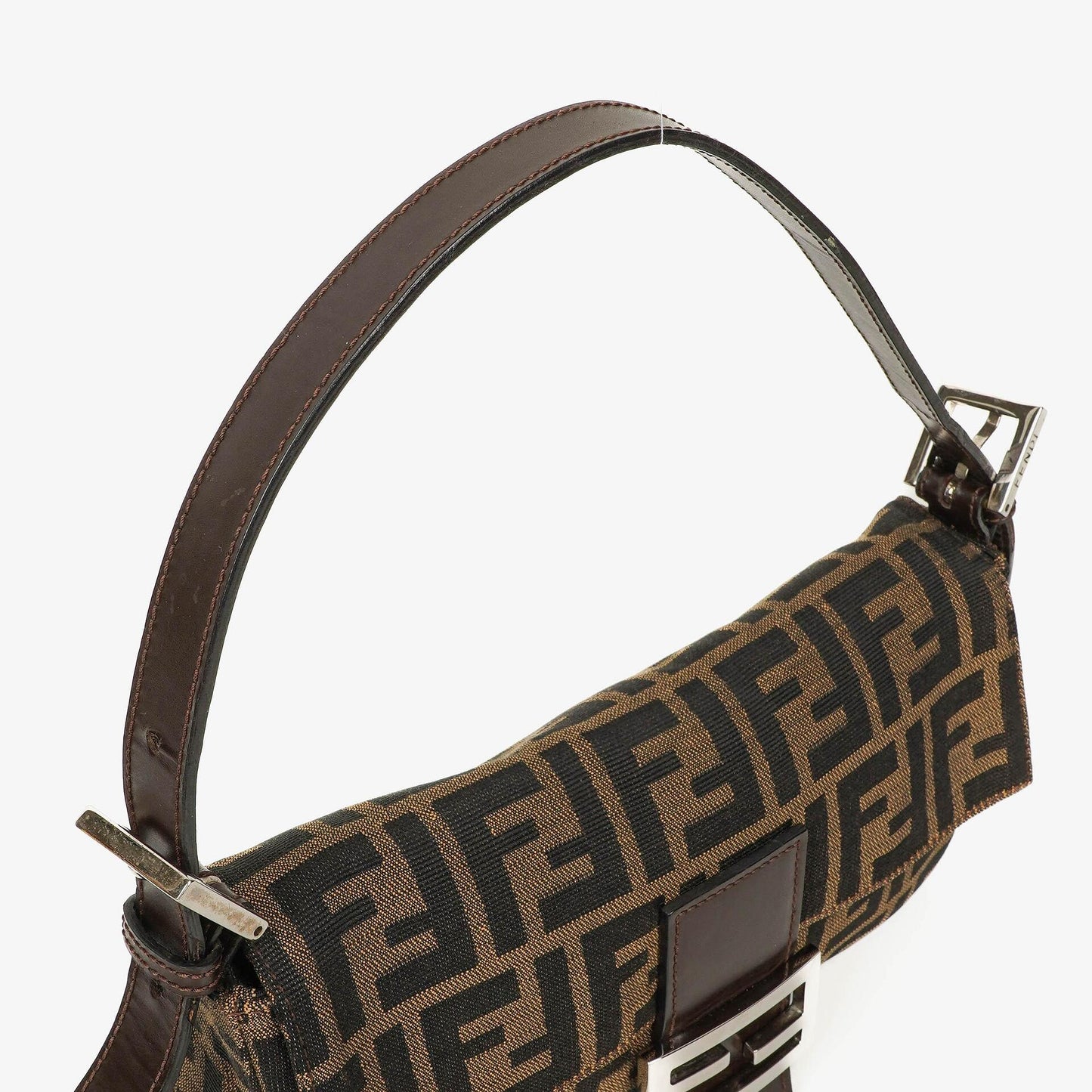 Fendi Zucca Baguette FF Schultertasche in Braun