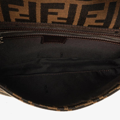 Fendi Zucca Baguette FF Schultertasche in Braun