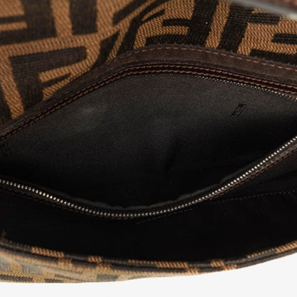 Fendi Zucca Baguette FF Schultertasche in Braun