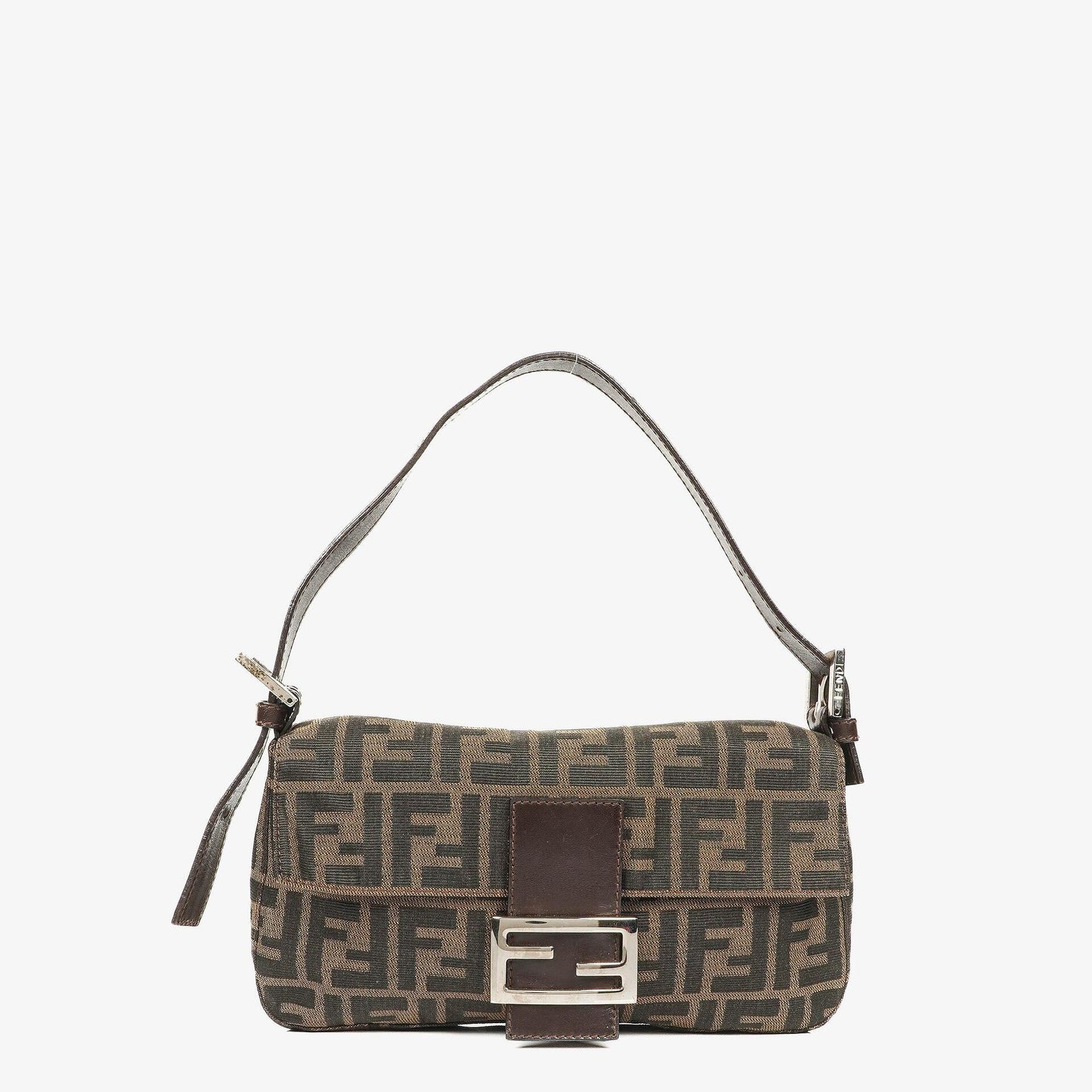 Fendi Zucca Baguette FF Schultertasche in Braun