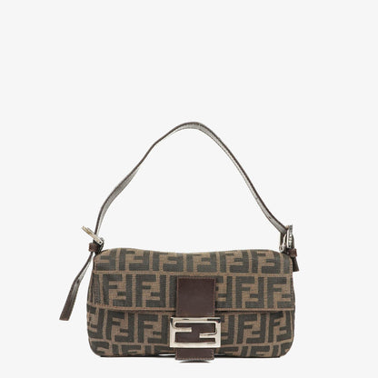 Fendi Zucca Baguette FF Schultertasche in Braun