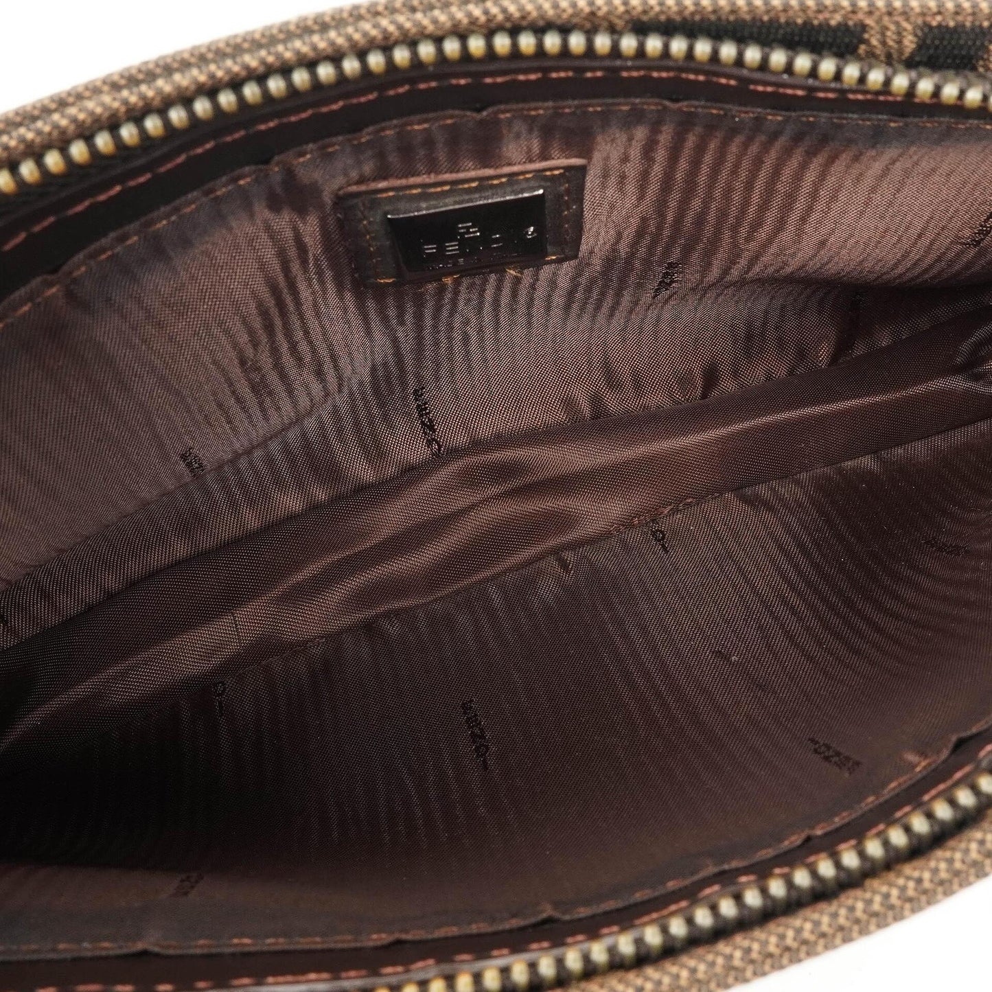 Fendi Zucca Braune Baguette Schultertasche