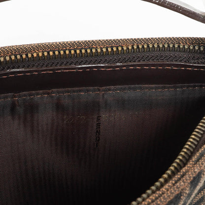 Fendi Zucca Braune Baguette Schultertasche