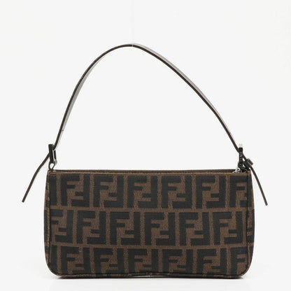 Fendi Zucca Braune Baguette Schultertasche