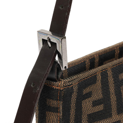 Fendi Zucca Braune Baguette Schultertasche