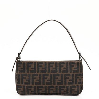 Fendi Zucca Braune Baguette Schultertasche