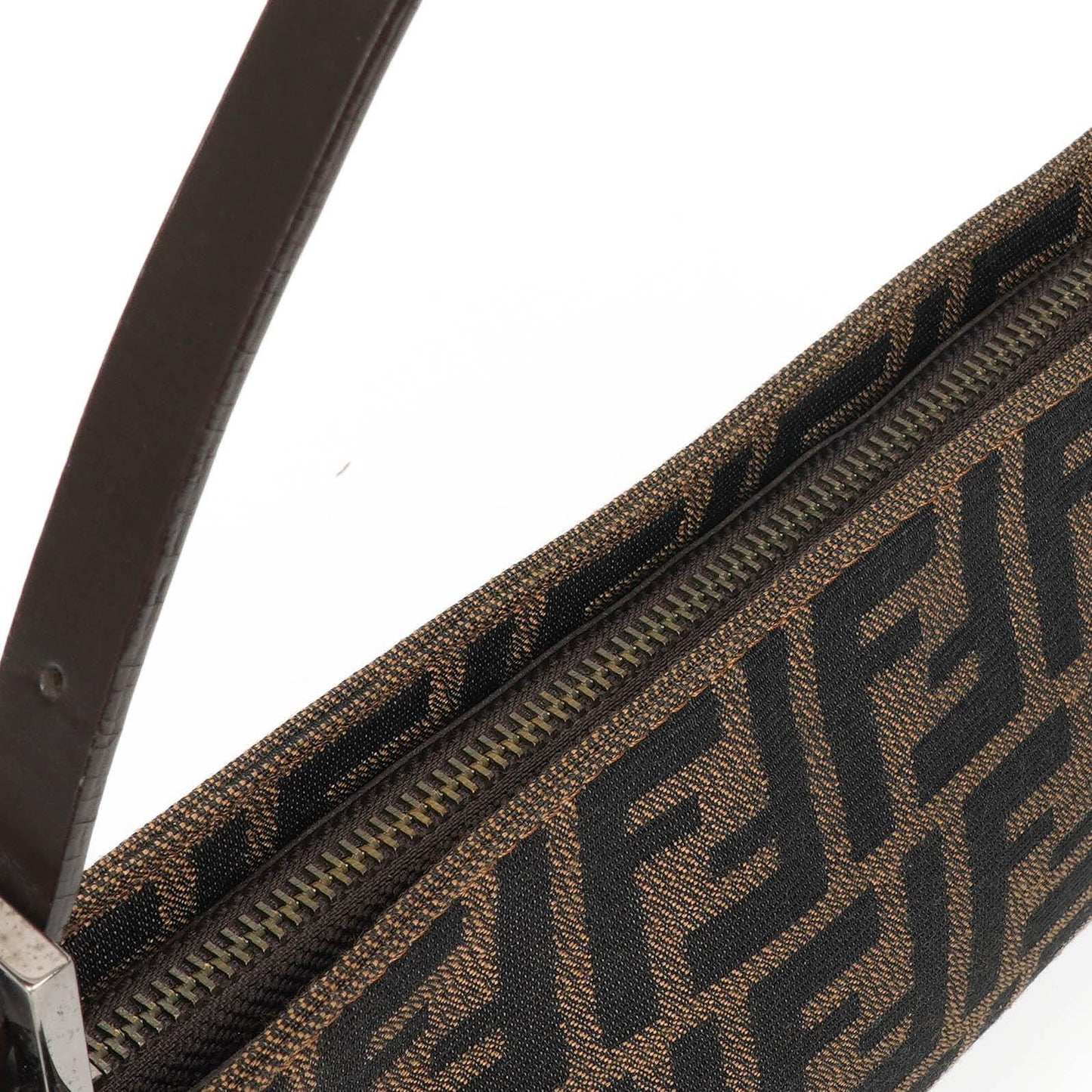Fendi Zucca Braune Baguette Schultertasche