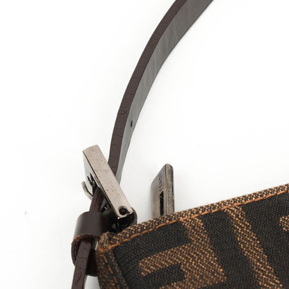 Fendi Zucca Braune Baguette Schultertasche