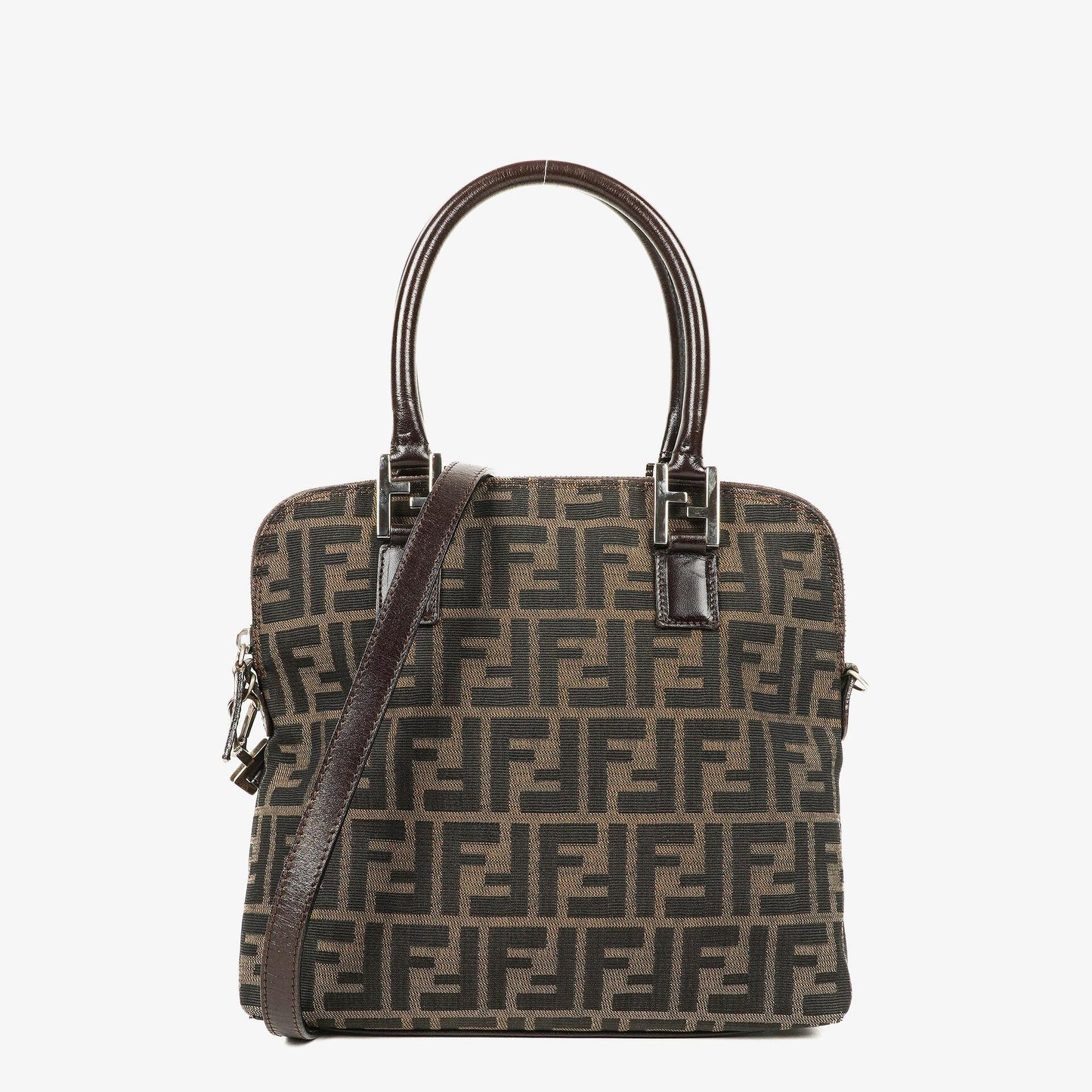 Fendi Zucca Handtasche mit Obergriff in Braun