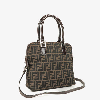 Fendi Zucca Handtasche mit Obergriff in Braun