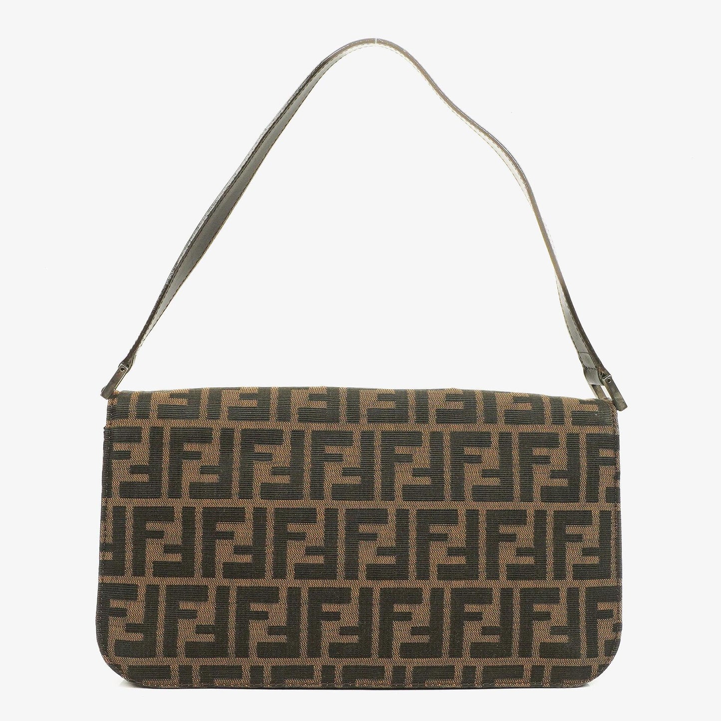 Fendi Zucca Baguette Tobacco Schultertasche aus Canvas