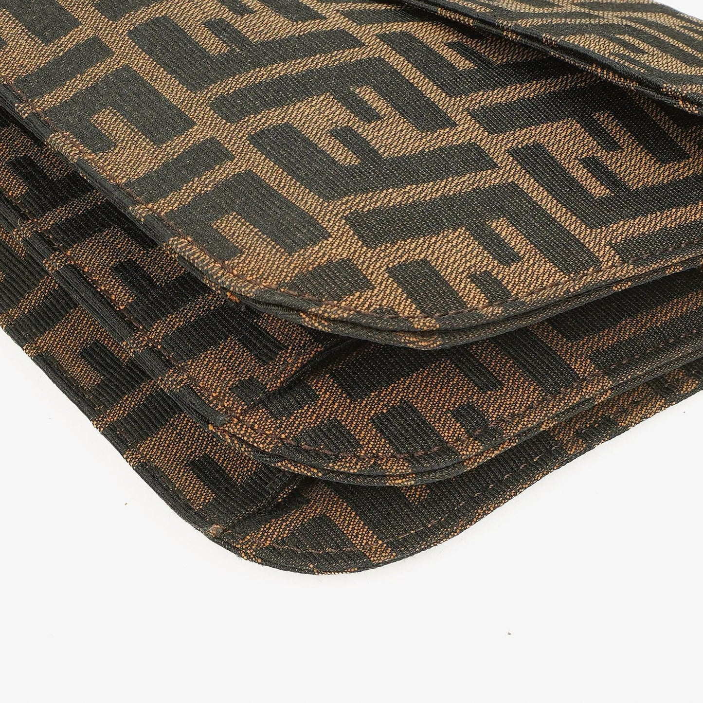 Fendi Zucca Baguette Tobacco Schultertasche aus Canvas