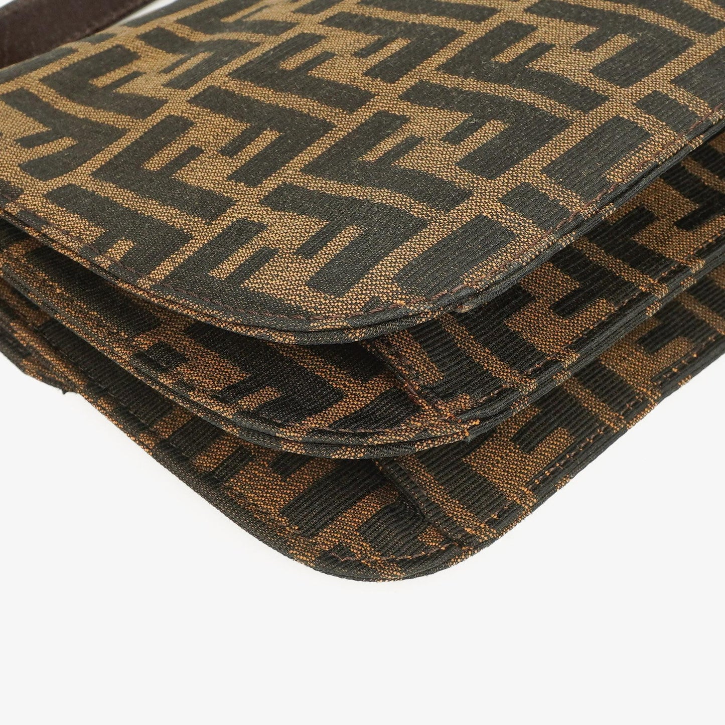 Fendi Zucca Baguette Tobacco Schultertasche aus Canvas