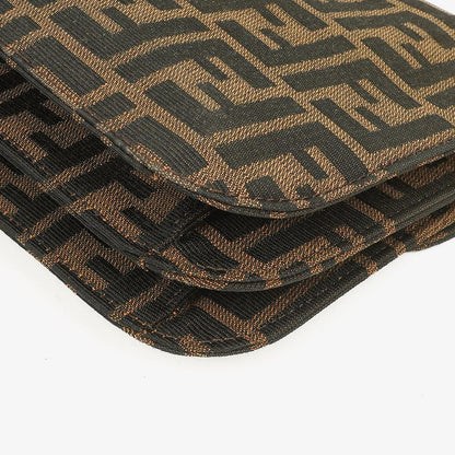 Fendi Zucca Baguette Tobacco Schultertasche aus Canvas