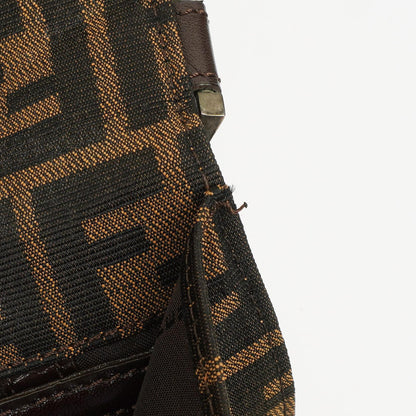 Fendi Zucca Baguette Tobacco Schultertasche aus Canvas