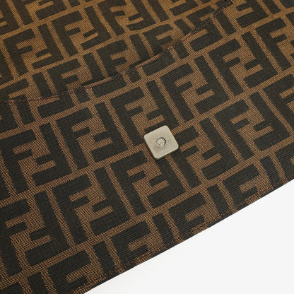 Fendi Zucca Baguette Tobacco Schultertasche aus Canvas