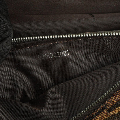 Fendi Zucca Baguette Tobacco Schultertasche aus Canvas