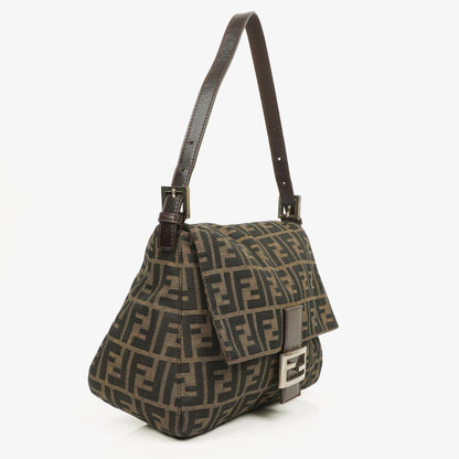 Fendi Zucca Mamma Baguette Schultertasche in Tobacco