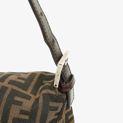 Fendi Zucca Mamma Baguette Schultertasche in Tobacco
