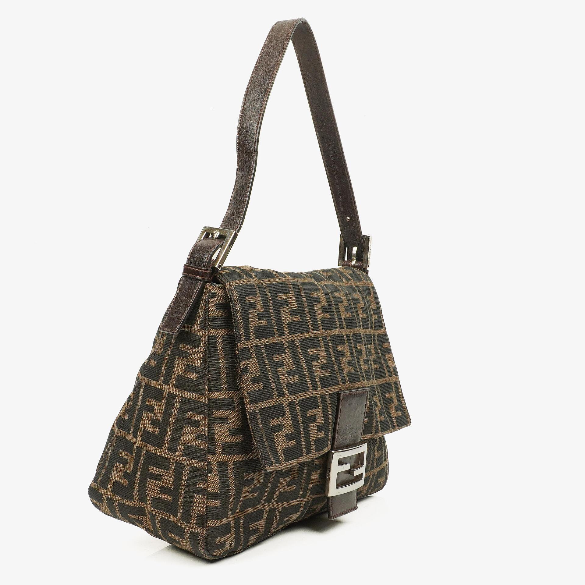 Fendi Zucca Mamma Baguette Tobacco Schultertasche