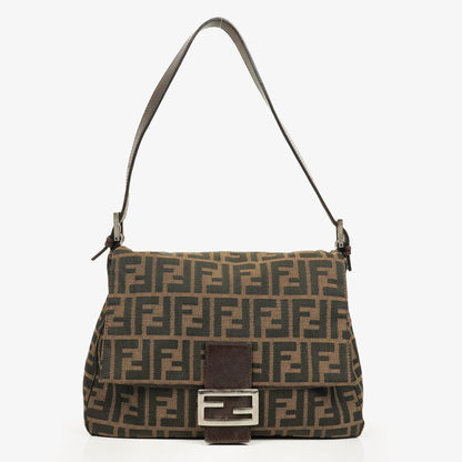Fendi Zucca Mamma Baguette Schultertasche in Tobacco