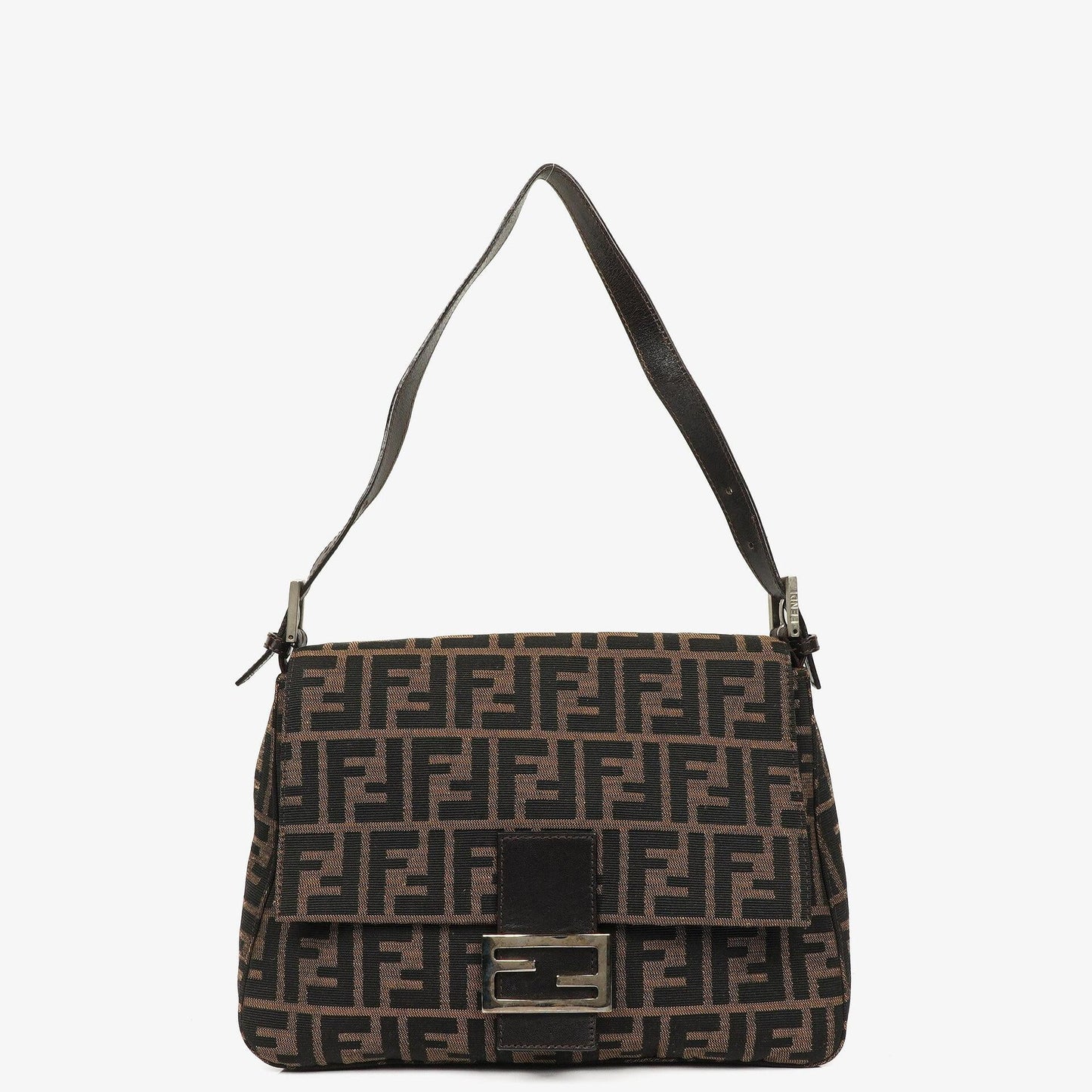 Fendi Zucca Mamma Baguette Schultertasche in Tobacco