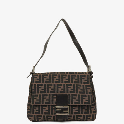 Fendi Zucca Mamma Baguette Schultertasche in Tobacco