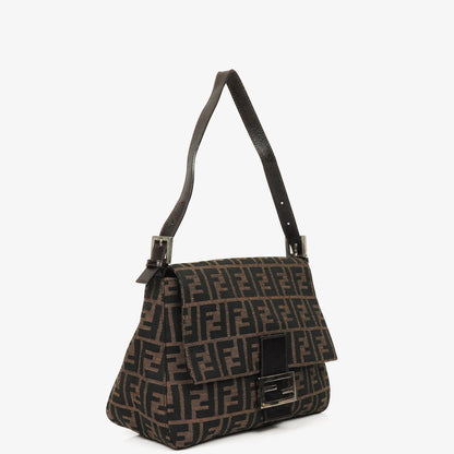 Fendi Zucca Mamma Baguette Schultertasche in Tobacco