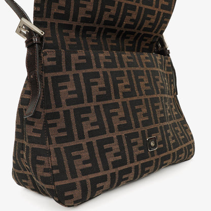 Fendi Zucca Mamma Baguette Schultertasche in Tobacco