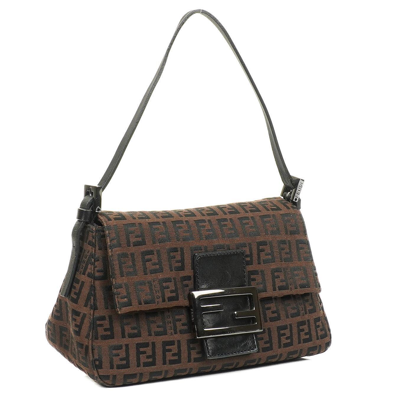 Fendi Zucchino Mini Mamma Baguette Schultertasche