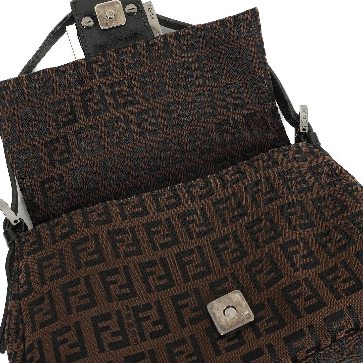Fendi Zucchino Mini Mamma Baguette Schultertasche