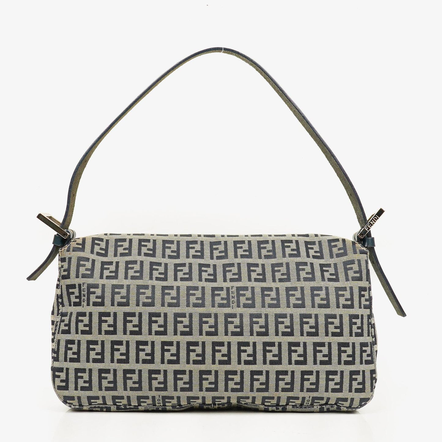 Fendi Zuccino Baguette Handtasche in Navy/Grau