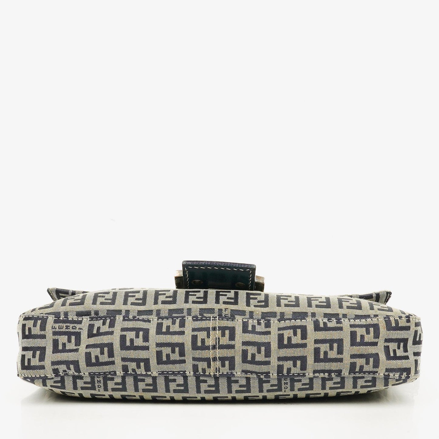 Fendi Zuccino Baguette Handtasche in Navy/Grau