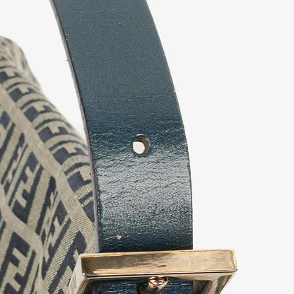 Fendi Zuccino Baguette Handtasche in Navy/Grau