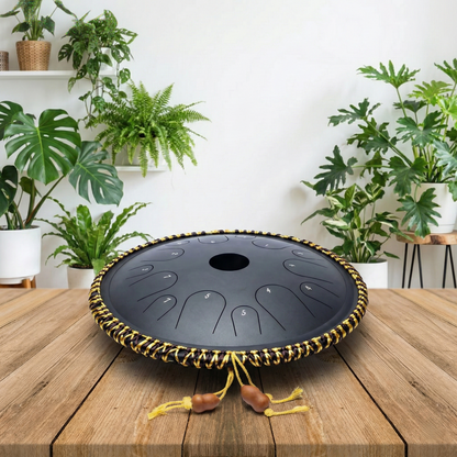Hluru Tapping Tongue Drum "Schwarz" (14 Töne C-Dur)