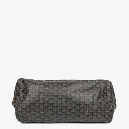 Goyard Saint Louis Schwarze Chevron Print Beschichtete Canvas Tote-Tasche