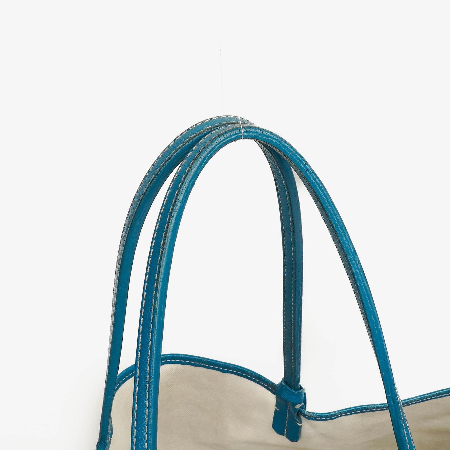 Goyard Saint Louis GM Tote-Tasche aus blauem beschichtetem Canvas mit Chevron-Print