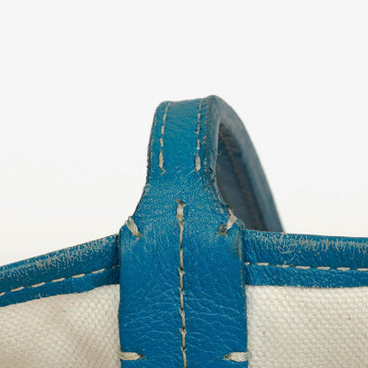 Goyard Saint Louis GM Tote-Tasche aus blauem beschichtetem Canvas mit Chevron-Print