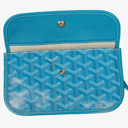 Goyard Saint Louis GM Tote-Tasche aus blauem beschichtetem Canvas mit Chevron-Print