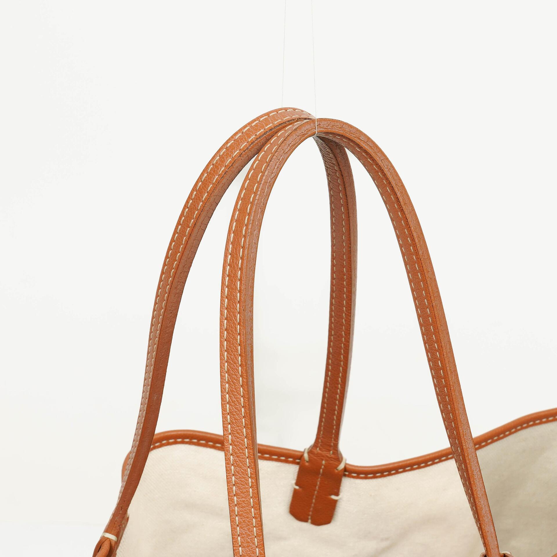 Goyard Saint Louis PM Tote aus schwarzem beschichtetem Canvas mit Chevron-Print