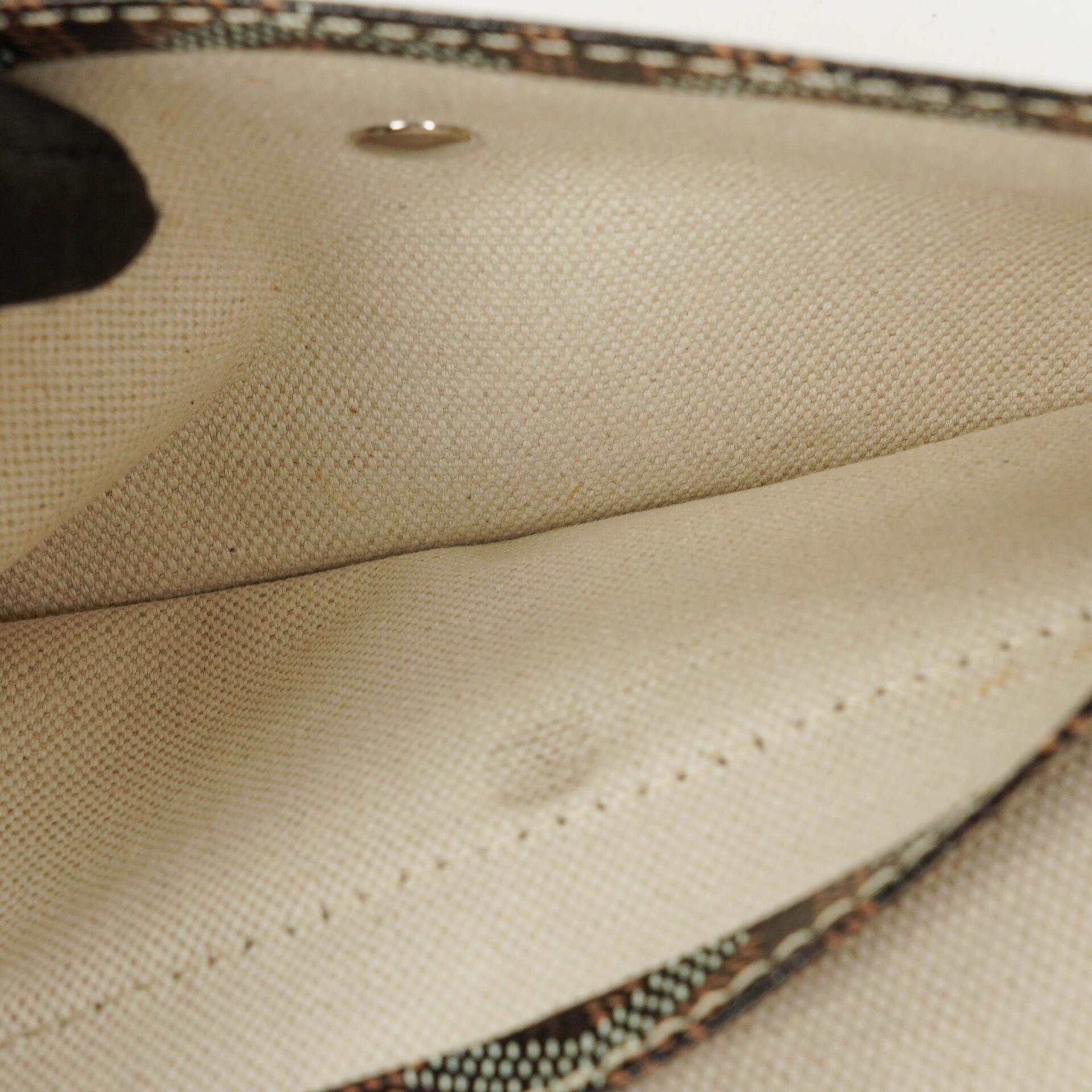 Goyard Saint Louis PM Tote aus schwarzem beschichtetem Canvas mit Chevron-Print