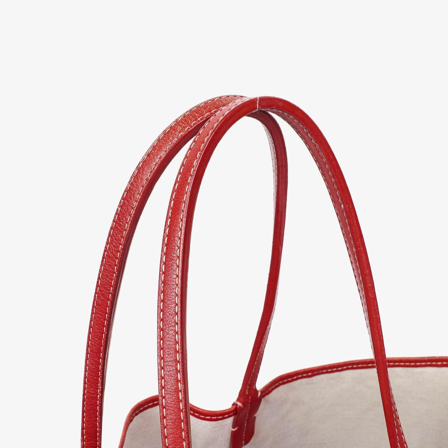 Goyard Saint Louis Tragetasche aus rotem beschichtetem Canvas mit Chevron-Print