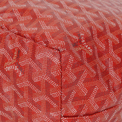 Goyard Saint Louis Tragetasche aus rotem beschichtetem Canvas mit Chevron-Print