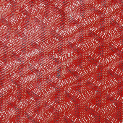 Goyard Saint Louis Tragetasche aus rotem beschichtetem Canvas mit Chevron-Print