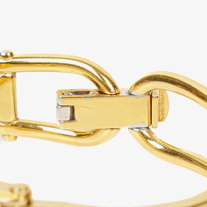 Gucci 1500 rechteckige Uhr aus goldfarbenem Edelstahl