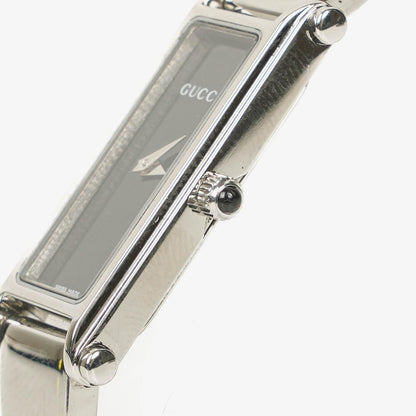 Gucci 1500L rechteckige Uhr aus Edelstahl