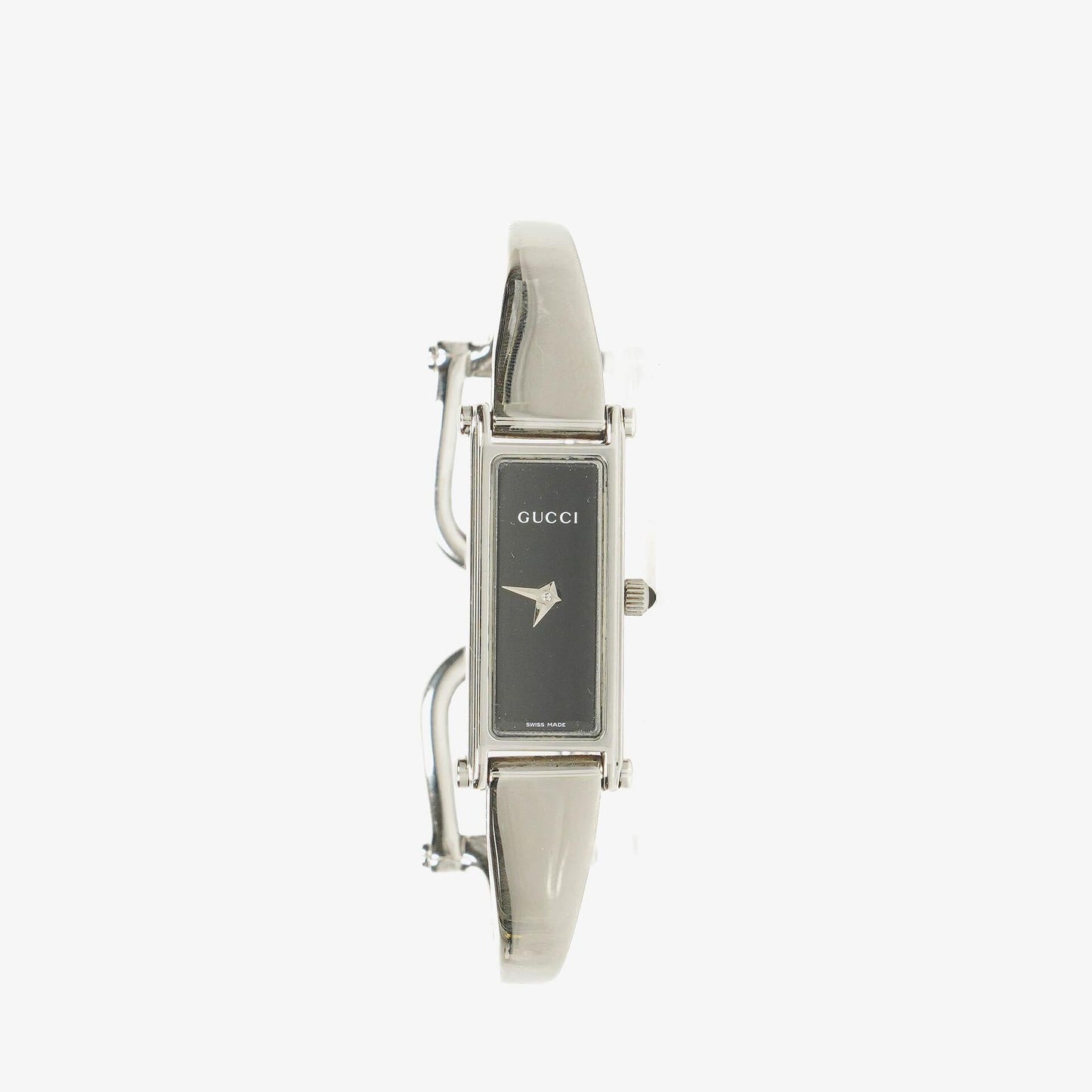 Gucci 1500L rechteckige Uhr aus Edelstahl