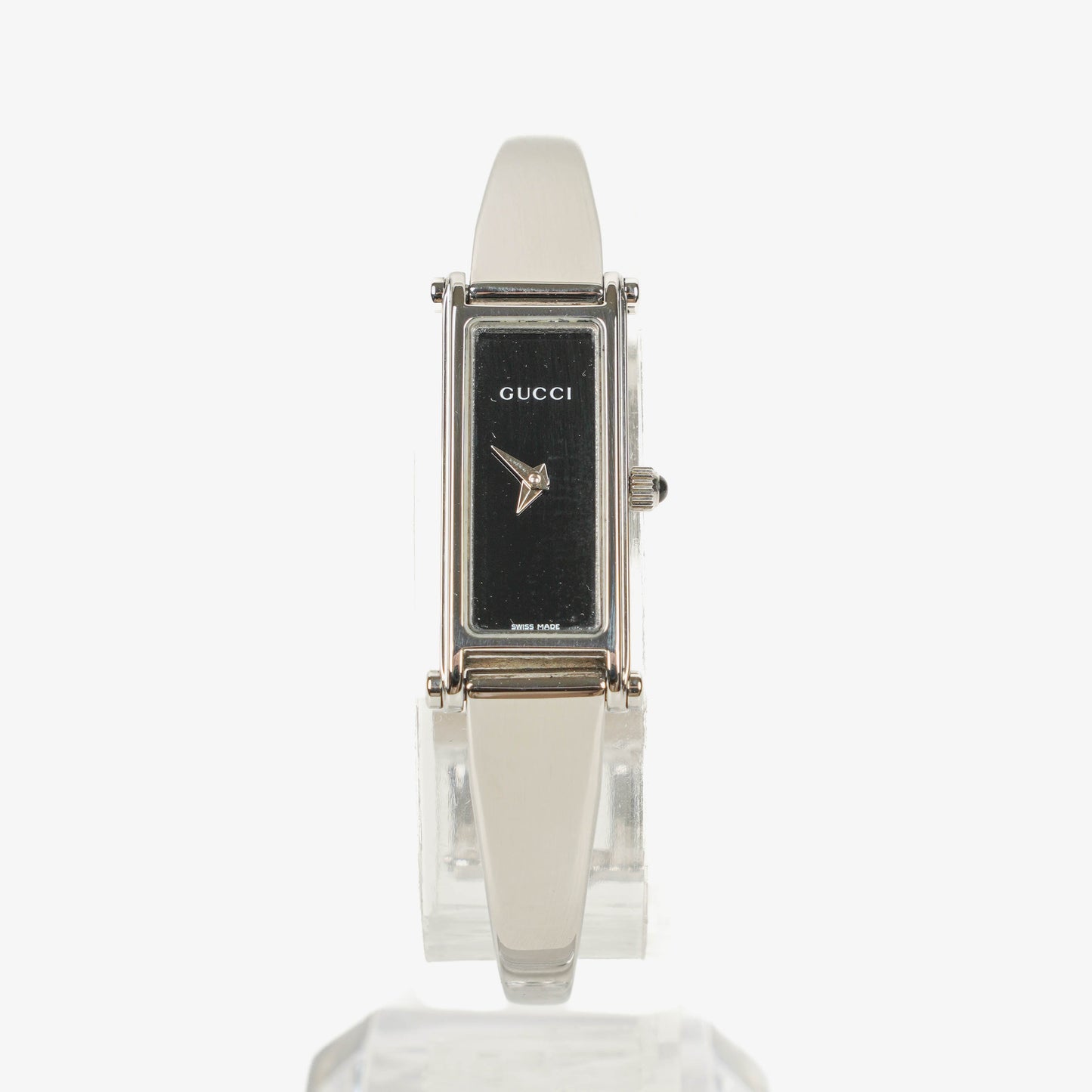 Gucci 1500L rechteckige Uhr aus Edelstahl